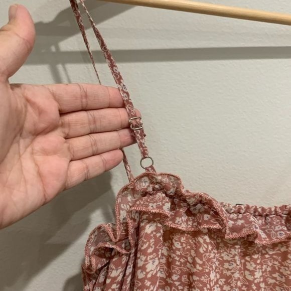 Dress Forum Danity Floral Print Sleeveless Mini Dress Mauve Size Small - Picture 6 of 7